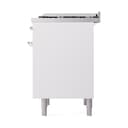 Nostalgie II 36 UP36FQNMPWHC Freestanding Dual Fuel Range with 6 Sealed Burners with Griddle Single Oven with Solid Door with Chrome knobs view 5