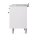 Nostalgie II 36 UP36FQNMPWHG Freestanding Dual Fuel Range with 6 Sealed Burners with Griddle Single Oven with Solid Door with Brass knobs view 5