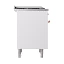 Nostalgie II 36 UP36FQNMPWHP Freestanding Dual Fuel Range with 6 Sealed Burners with Griddle Single Oven with Solid Door with Copper knobs view 4