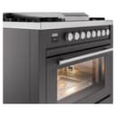 Professional Plus II 36 UP36FWMPMG Freestanding Dual Fuel Range with 6 Sealed Burners with Griddle Single Oven with Triple Glass Door with Stainless Steel knobs view 5