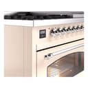 Nostalgie II 48 UP48FNMPAWC Freestanding Dual Fuel Range with 8 Sealed Burners with Griddle Double Oven with Triple Glass Door with Chrome knobs view 7