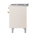 Nostalgie II 48 UP48FNMPAWG Freestanding Dual Fuel Range with 8 Sealed Burners with Griddle Double Oven with Triple Glass Door with Brass knobs view 10