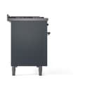 Nostalgie II 48 UP48FNMPBGB Freestanding Dual Fuel Range with 8 Sealed Burners with Griddle Double Oven with Triple Glass Door with Bronze knobs view 9