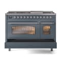 Nostalgie II 48 UP48FNMPBGC Freestanding Dual Fuel Range with 8 Sealed Burners with Griddle Double Oven with Triple Glass Door with Chrome knobs view 6