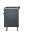 Nostalgie II 48 UP48FNMPBGG Freestanding Dual Fuel Range with 8 Sealed Burners with Griddle Double Oven with Triple Glass Door with Brass knobs view 10