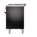 Nostalgie II 48 UP48FNMPBKB Freestanding Dual Fuel Range with 8 Sealed Burners with Griddle Double Oven with Triple Glass Door with Bronze knobs view 10