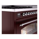 Nostalgie II 48 UP48FNMPBUC Freestanding Dual Fuel Range with 8 Sealed Burners with Griddle Double Oven with Triple Glass Door with Chrome knobs view 7