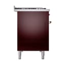 Nostalgie II 48 UP48FNMPBUP Freestanding Dual Fuel Range with 8 Sealed Burners with Griddle Double Oven with Triple Glass Door with Copper knobs view 9