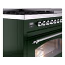 Nostalgie II 48 UP48FNMPEGC Freestanding Dual Fuel Range with 8 Sealed Burners with Griddle Double Oven with Triple Glass Door with Chrome knobs view 7