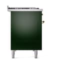 Nostalgie II 48 UP48FNMPEGG Freestanding Dual Fuel Range with 8 Sealed Burners with Griddle Double Oven with Triple Glass Door with Brass knobs view 9