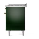 Nostalgie II 48 UP48FNMPEGG Freestanding Dual Fuel Range with 8 Sealed Burners with Griddle Double Oven with Triple Glass Door with Brass knobs view 10