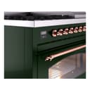 Nostalgie II 48 UP48FNMPEGP Freestanding Dual Fuel Range with 8 Sealed Burners with Griddle Double Oven with Triple Glass Door with Copper knobs view 7