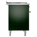 Nostalgie II 48 UP48FNMPEGP Freestanding Dual Fuel Range with 8 Sealed Burners with Griddle Double Oven with Triple Glass Door with Copper knobs view 9