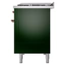 Nostalgie II 48 UP48FNMPEGP Freestanding Dual Fuel Range with 8 Sealed Burners with Griddle Double Oven with Triple Glass Door with Copper knobs view 10