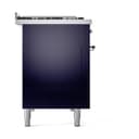 Nostalgie II 48 UP48FNMPMBC Freestanding Dual Fuel Range with 8 Sealed Burners with Griddle Double Oven with Triple Glass Door with Chrome knobs view 9