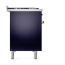 Nostalgie II 48 UP48FNMPMBG Freestanding Dual Fuel Range with 8 Sealed Burners with Griddle Double Oven with Triple Glass Door with Brass knobs view 9