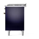 Nostalgie II 48 UP48FNMPMBG Freestanding Dual Fuel Range with 8 Sealed Burners with Griddle Double Oven with Triple Glass Door with Brass knobs view 10
