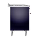 Nostalgie II 48 UP48FNMPMBP Freestanding Dual Fuel Range with 8 Sealed Burners with Griddle Double Oven with Triple Glass Door with Copper knobs view 9