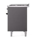 Nostalgie II 48 UP48FNMPMGB Freestanding Dual Fuel Range with 8 Sealed Burners with Griddle Double Oven with Triple Glass Door with Bronze knobs view 10