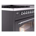 Nostalgie II 48 UP48FNMPMGC Freestanding Dual Fuel Range with 8 Sealed Burners with Griddle Double Oven with Triple Glass Door with Chrome knobs view 7