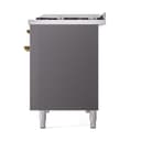 Nostalgie II 48 UP48FNMPMGG Freestanding Dual Fuel Range with 8 Sealed Burners with Griddle Double Oven with Triple Glass Door with Brass knobs view 10