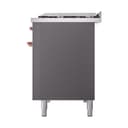 Nostalgie II 48 UP48FNMPMGP Freestanding Dual Fuel Range with 8 Sealed Burners with Griddle Double Oven with Triple Glass Door with Copper knobs view 10