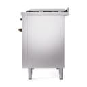 Nostalgie II 48 UP48FNMPSSB Freestanding Dual Fuel Range with 8 Sealed Burners with Griddle Double Oven with Triple Glass Door with Bronze knobs view 10