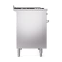 Nostalgie II 48 UP48FNMPSSC Freestanding Dual Fuel Range with 8 Sealed Burners with Griddle Double Oven with Triple Glass Door with Chrome knobs view 9