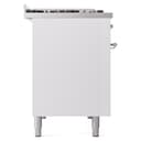 Nostalgie II 48 UP48FNMPWHC Freestanding Dual Fuel Range with 8 Sealed Burners with Griddle Double Oven with Triple Glass Door with Chrome knobs view 9