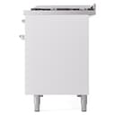Nostalgie II 48 UP48FNMPWHC Freestanding Dual Fuel Range with 8 Sealed Burners with Griddle Double Oven with Triple Glass Door with Chrome knobs view 10