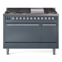Professional Plus II 48 UP48FQMPBG Freestanding Dual Fuel Range with 8 Sealed Burners with Griddle Double Oven with Solid Door with Stainless Steel knobs view 1
