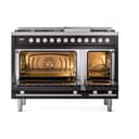 Professional Plus II 48 UP48FQMPBK Freestanding Dual Fuel Range with 8 Sealed Burners with Griddle Double Oven with Solid Door with Stainless Steel knobs view 2