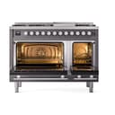 Professional Plus II 48 UP48FQMPMG Freestanding Dual Fuel Range with 8 Sealed Burners with Griddle Double Oven with Solid Door with Stainless Steel knobs view 2