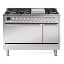 Professional Plus II 48 UP48FQMPSS Freestanding Dual Fuel Range with 8 Sealed Burners with Griddle Double Oven with Solid Door view 1