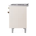 Nostalgie II 48 UP48FQNMPAWB Freestanding Dual Fuel Range with 8 Sealed Burners with Griddle Double Oven with Solid Door with Bronze knobs view 5