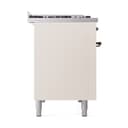 Nostalgie II 48 UP48FQNMPAWB Freestanding Dual Fuel Range with 8 Sealed Burners with Griddle Double Oven with Solid Door with Bronze knobs view 4