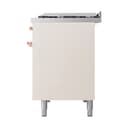 Nostalgie II 48 UP48FQNMPAWP Freestanding Dual Fuel Range with 8 Sealed Burners with Griddle Double Oven with Solid Door with Copper knobs view 5
