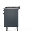 Nostalgie II 48 UP48FQNMPBGB Freestanding Dual Fuel Range with 8 Sealed Burners with Griddle Double Oven with Solid Door with Bronze knobs view 5