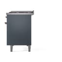 Nostalgie II 48 UP48FQNMPBGP Freestanding Dual Fuel Range with 8 Sealed Burners with Griddle Double Oven with Solid Door with Copper knobs view 5