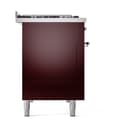 Nostalgie II 48 UP48FQNMPBUC Freestanding Dual Fuel Range with 8 Sealed Burners with Griddle Double Oven with Solid Door with Chrome knobs view 4