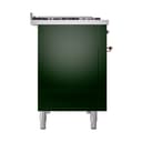 Nostalgie II 48 UP48FQNMPEGP Freestanding Dual Fuel Range with 8 Sealed Burners with Griddle Double Oven with Solid Door with Copper knobs view 4