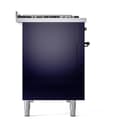 Nostalgie II 48 UP48FQNMPMBB Freestanding Dual Fuel Range with 8 Sealed Burners with Griddle Double Oven with Solid Door with Bronze knobs view 4