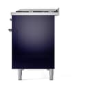 Nostalgie II 48 UP48FQNMPMBC Freestanding Dual Fuel Range with 8 Sealed Burners with Griddle Double Oven with Solid Door with Chrome knobs view 5