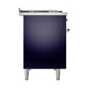 Nostalgie II 48 UP48FQNMPMBP Freestanding Dual Fuel Range with 8 Sealed Burners with Griddle Double Oven with Solid Door with Copper knobs view 4