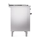 Nostalgie II 48 UP48FQNMPSSB Freestanding Dual Fuel Range with 8 Sealed Burners with Griddle Double Oven with Solid Door with Bronze knobs view 4
