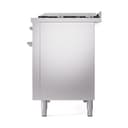 Nostalgie II 48 UP48FQNMPSSC Freestanding Dual Fuel Range with 8 Sealed Burners with Griddle Double Oven with Solid Door with Chrome knobs view 5