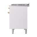 Nostalgie II 48 UP48FQNMPWHG Freestanding Dual Fuel Range with 8 Sealed Burners with Griddle Double Oven with Solid Door with Brass knobs view 5