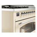 Nostalgie II 48 UP48FSNMPAWC Freestanding Dual Fuel Range with 5 Sealed Burners with Griddle and French Top Double Oven with Triple Glass Door with Chrome knobs view 7
