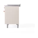 Nostalgie II 48 UP48FSNMPAWP Freestanding Dual Fuel Range with 5 Sealed Burners with Griddle and French Top Double Oven with Triple Glass Door with Copper knobs view 10