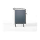 Nostalgie II 48 UP48FSNMPBGG Freestanding Dual Fuel Range with 5 Sealed Burners with Griddle and French Top Double Oven with Triple Glass Door with Brass knobs view 9